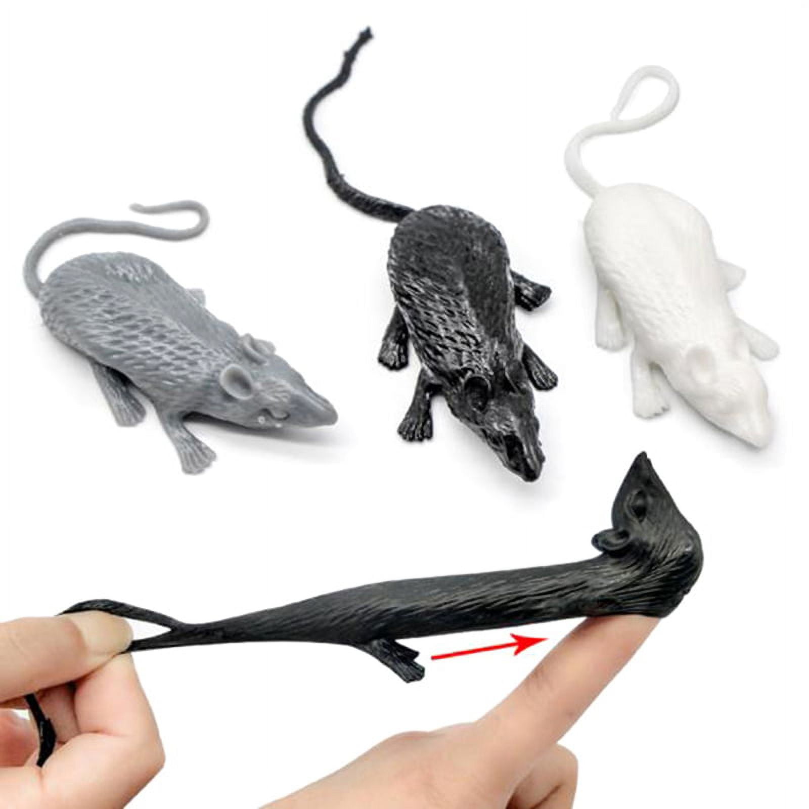 Novelty Gags & Practical Joke Toys Funny Laugh Rubber Rat Stretchy
