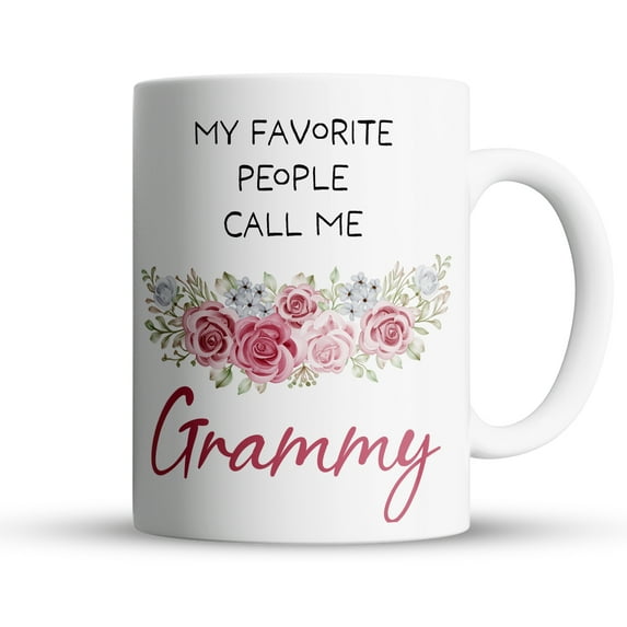 Novelty Genius “My Favorite People Call Me” Large Ceramic 15oz Tea Coffee Mug, Gift for Mom Grandma