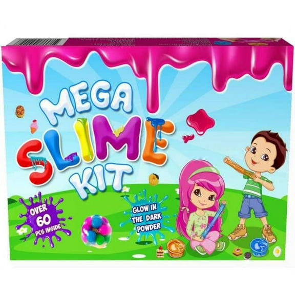 Novelty Gifts Mega Slime Kit Mystery Box (Over 60 Pieces Inside!)