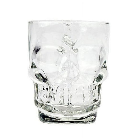 Novelty Glass Skull Face Drinking Mug 18oz Beer Juice Water Drinking Glasses
