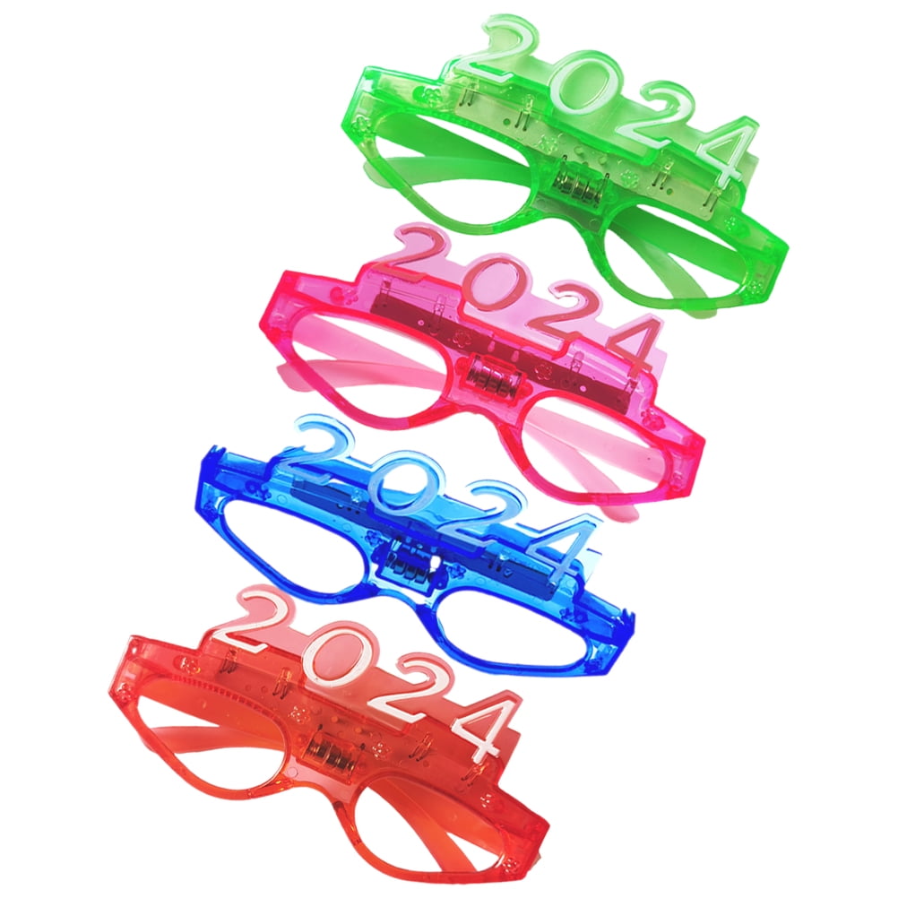 Novelty Glasses 2024 Glowing LED Party Sunglasses Light Up Favors Props