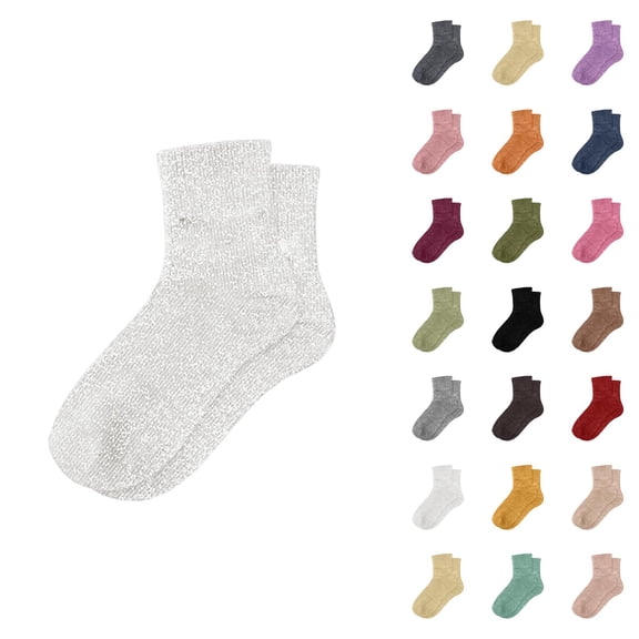 Novelty Glitter Slouch Socks for Women 2026 Cute Stretch Comfortable Fashion Casual Mid Calf Socks