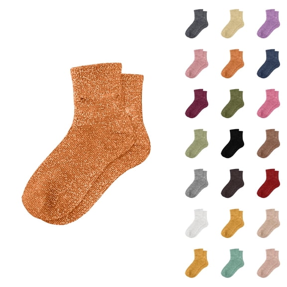 Novelty Glitter Slouch Socks for Women 2026 Cute Stretch Comfortable Fashion Casual Mid Calf Socks