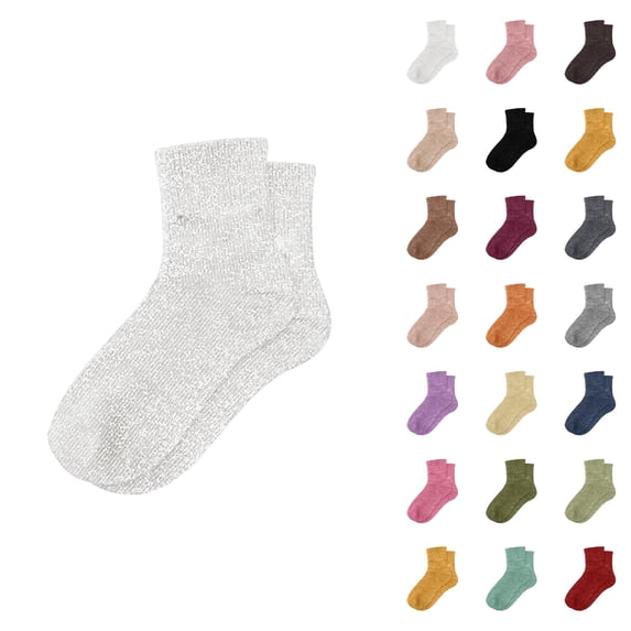 Novelty Glitter Slouch Socks for Women 2025 Casual Fashion Cute Stretch Comfortable Mid Calf Socks