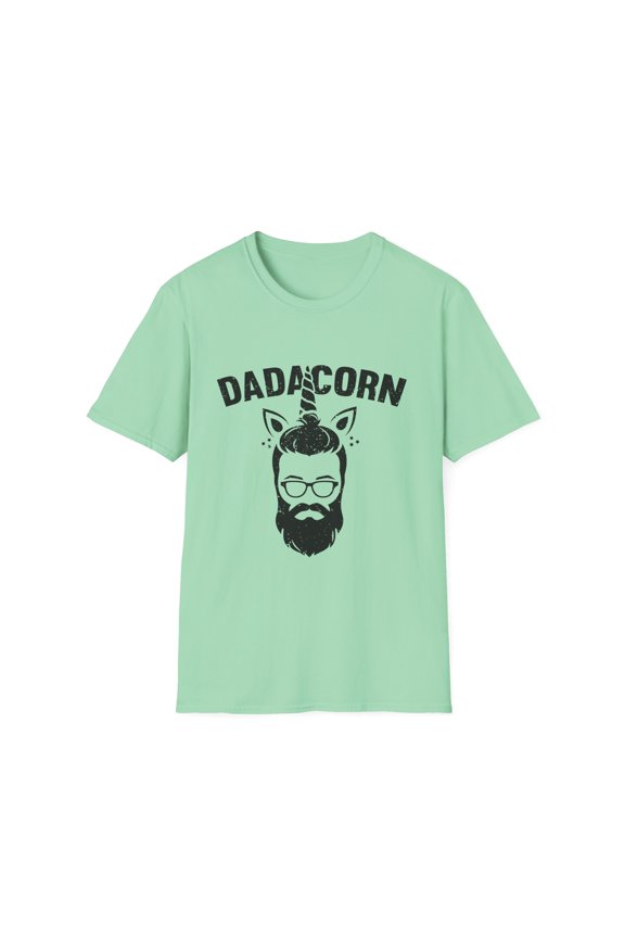 Novelty Goatee Facial Hair Funny Father's Day Enthusiast Hilarious Bearded Man Comical Fanciful Horse Lover Unisex Softstyle T-Shirt