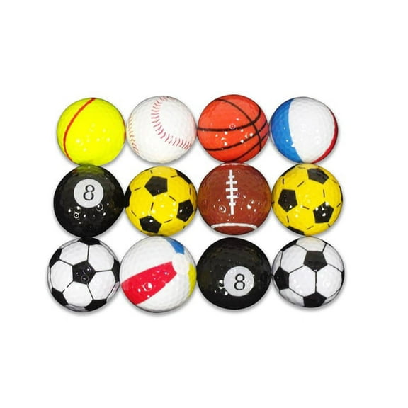 Novelty Golf Ball Golf Balls, Mint, 5a, AAAAA Quality, 12 Pack, White