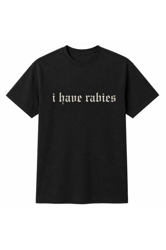 Novelty Gothic Text Graphic T-Shirt, Unisex Classic Fit Humor Tee