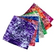 thumbnail image 1 of Novelty Gradient Cotton Bandanas Paisley Print Head Wrap Handkerchief Pink One Size, 1 of 3