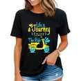 thumbnail image 1 of Novelty Graphic T-shirt Women Life Is Journey Enjoy The Ride T-shirt Black Medium, 1 of 4