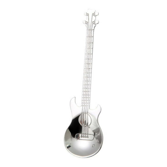 Novelty Guitar Spoons, 304 Stainless Steel Coffee & Dessert Spoons, Fun Unique Gift for Music Lovers, 4.7 Inch
