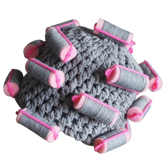 Novelty Hair Curler Hat Funny Wig Hat Knit Beanie Hat for Role Play Party