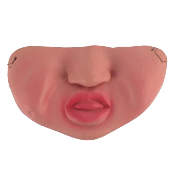 Novelty Half Face Latex Mask, Funny Halloween Accessory for Masquerade Party, Photo Booth Props for Adults and Dogs, 1 Pack