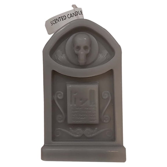 Novelty Halloween Candles Spooky Tombstone Shaped Candles Tea Lights Goth Gifts for Halloween Party Favors Mantle Table Decor
