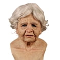 thumbnail image 1 of Novelty Halloween Costume Party Latex Head Mask Realistic Human Face (Old Man), 1 of 4