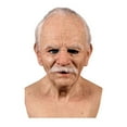 thumbnail image 1 of Novelty Halloween Costume Party Latex Head Mask Realistic Human Face (Old Man), 1 of 6