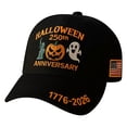 thumbnail image 1 of USA 250th Anniversary Hat​ Baseball Cap Embroidered Liberty Eagle Pumpkin Design Orange Text Details Patriotic Outdoor Event Wear, 1 of 5