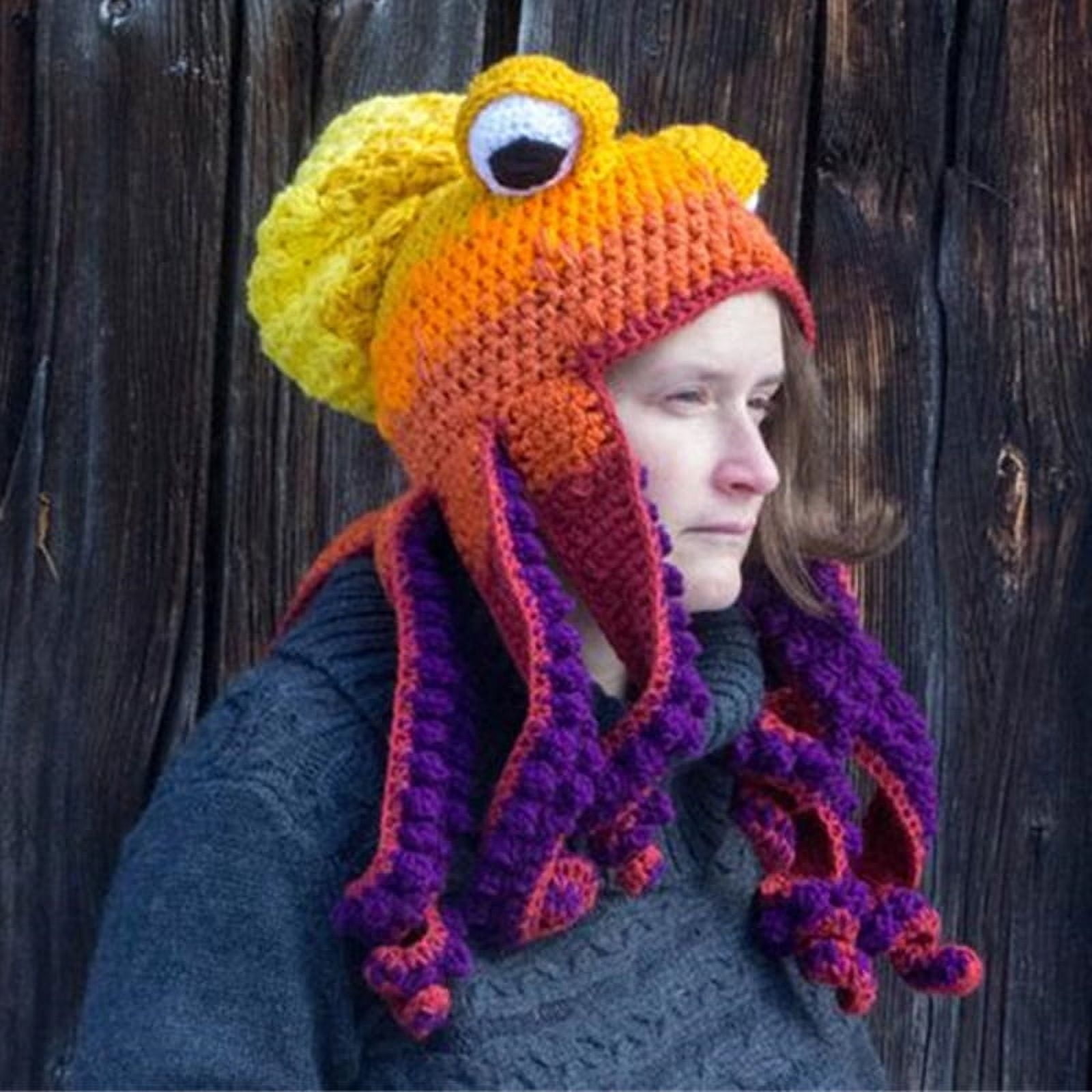 Novelty Handmade Funny Tentacle Octopus Hat Crochet Cthulhu  display picture 3