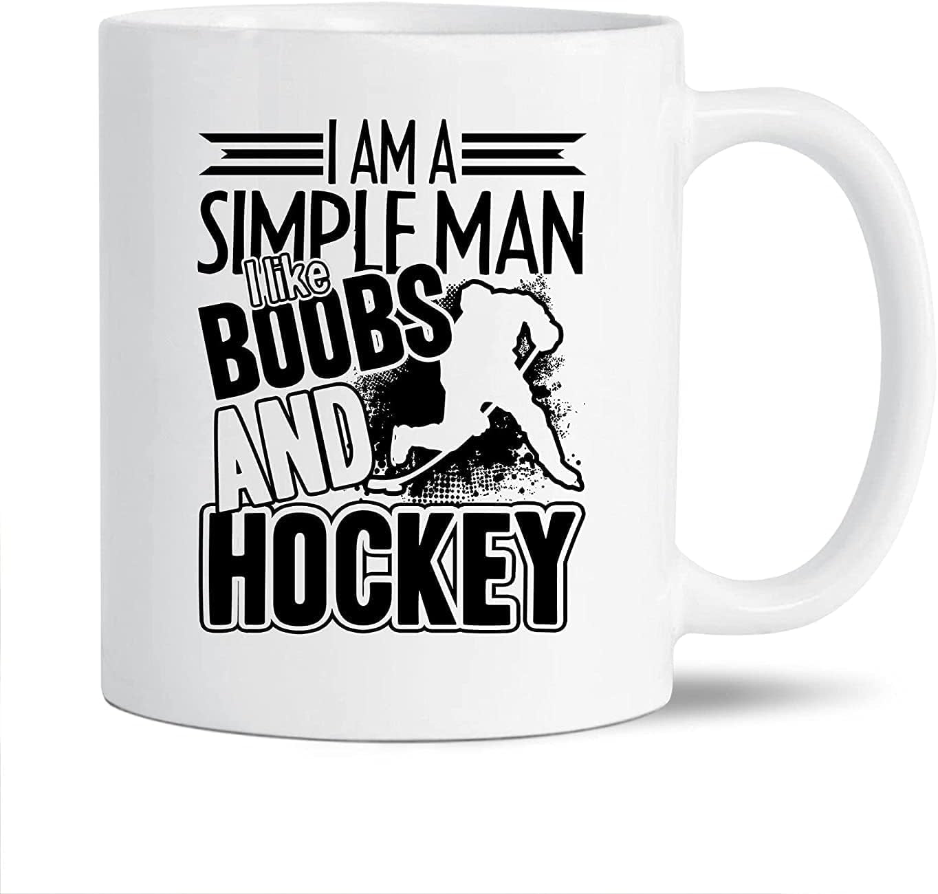 Novelty Hockey Decorative Mug, Unique Hockey Ceramic Coffee Mug, I like