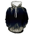 thumbnail image 1 of Novelty Hoodies for Men 3D Colorful Flame Printed Hooded Sweatshirts Oversized Long Sleeve Hoodie Pullover Drawstring Tops with Pockets, 1 of 2