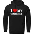 thumbnail image 1 of Novelty 'I Love My Girlfriend' Unisex Oversized Long Sleeve Hoodie - Valentine's Day Gift, 1 of 3