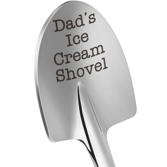 Novelty Ice Cream Spoon for Men, Funny Gift for Dad Father Daddy on Birthday Christmas Father's Day, Durable 304 Steel Kitchen Accessory, Silver