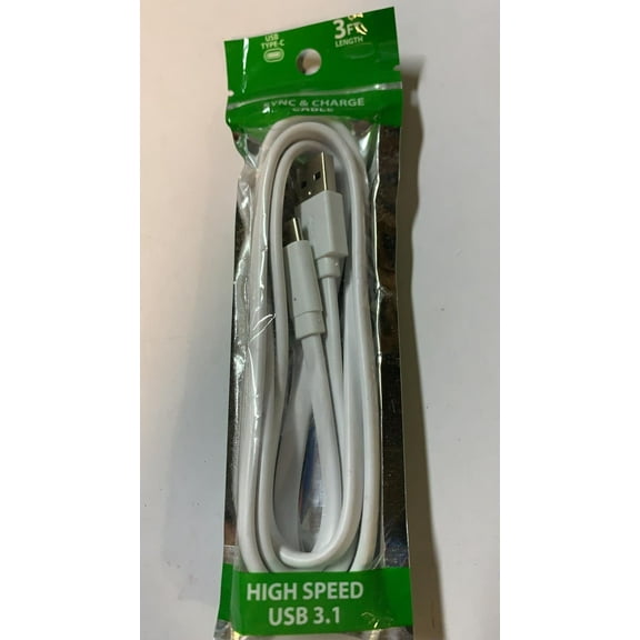 Novelty Inc USB Type-C Sync & Charge Cable, 3 feet, Color Will Vary