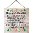 thumbnail image 1 of Novelty Irish Blessing St Patrick's Day Sign Wood Decor Motivational Rustic Wooden Signs Inspirational Decorations Sayings Wall Plaque 8x12 Inch, 1 of 4