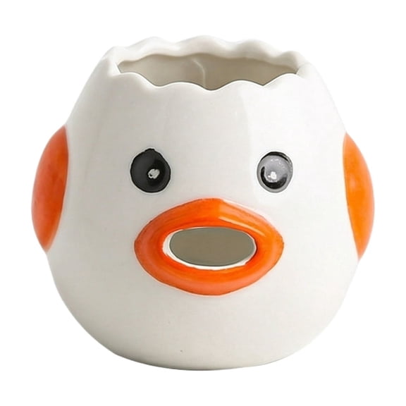 Novelty Kitchen Gadget Ceramic Duck Egg Yolk and White Separator Compact Baking Supply Decorative Kitchen Item Easter Gift Small Cooking Gadget for Home Bakers 1 Pack