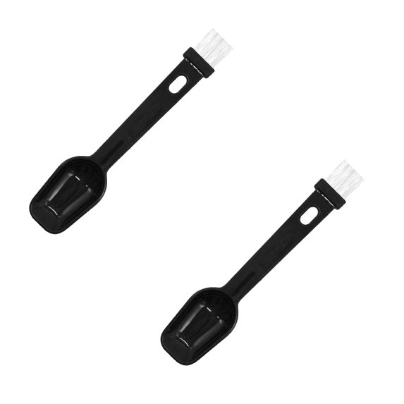 Novelty Kitchen Gadgets Coffee Spoon With Grinder Brush 6 Pcs 2 In 1 Brush For Cleaning Machines & Scooping Tea Powder Coffee Tool For Home Kitchen Café