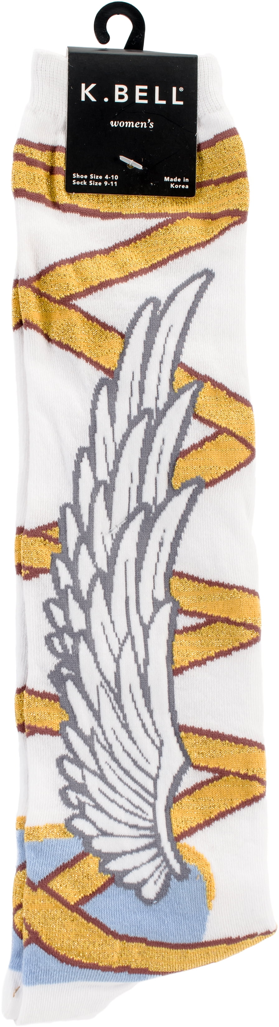 K. Bell Socks Women's Cats On A Line Socks, Gray, 9-11