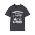 thumbnail image 1 of Novelty Know Rhymes With Camping Alcohol Drinking Lover Hilarious Campsite Leisure Alcoholic Beverage Fan Unisex Softstyle T-Shirt, 1 of 4