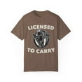 thumbnail image 1 of Novelty Licensed To Carry Gags Gift Hilarious Esthetician Sayings Men Women Unisex Garment-Dyed T-shirt, 1 of 4