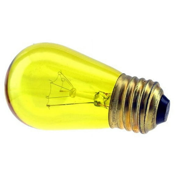 Novelty Light - 11watt S14 Commerical Grade S14 Transparent Color Replacement Bulbs, E27 Medium Base, Clear, 11 Watt, 25 Pack (Yellow) …