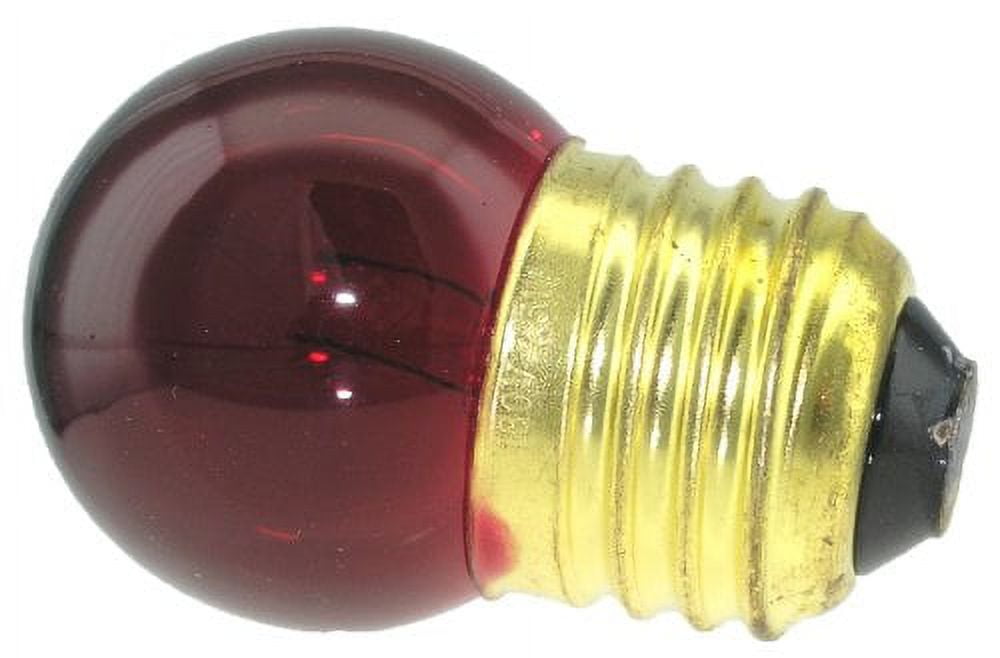 Novelty Light, 7.5-S11 Commerical Grade S11 Transparent Replacement Bulbs, E26 Medium Base, 7 Watt, 25 Pack (Red)…
