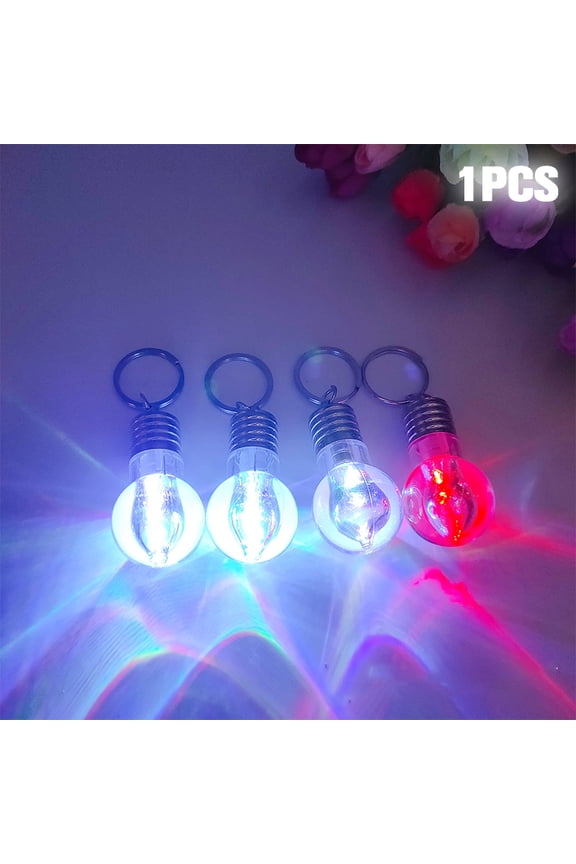 Novelty Lighting Mini LED Light Bulb Keychain Key Ring Illuminate Key Ring Lamp