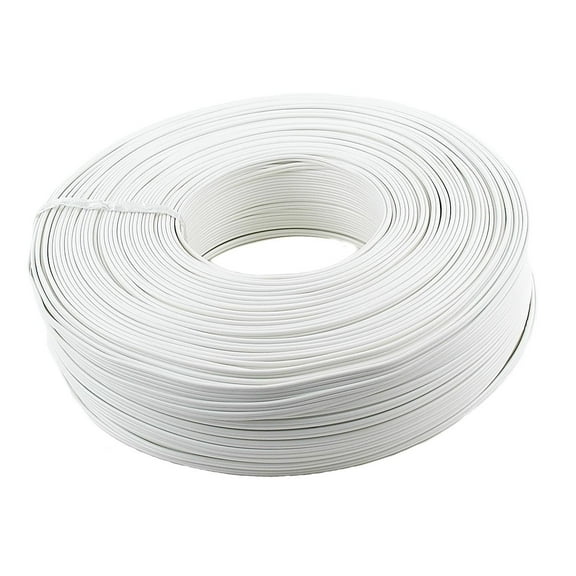 Novelty Lights 1,000' White SPT-2 Zip Extension Cord Wire Spool, Make Custom Extension Cord, 18 AWG Wire