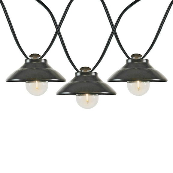 Novelty Lights 10 Bistro Lampshade LED Filament G40 Globe String Light Set with Warm White Bulbs