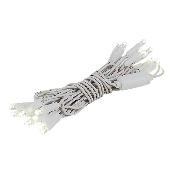 Novelty Lights 10 Light Warm White LED Christmas Craft Mini Light Set (White Wire, 5 Feet)