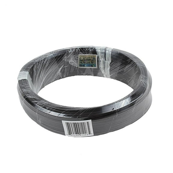 Novelty Lights 100' Black SPT-2 Zip Extension Cord Wire Spool, Make Custom Extension Cord, 18 AWG Wire