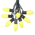 thumbnail image 1 of Novelty Lights 100 Feet C9 Yellow Christmas String Light Set, Ceramic Vintage Holiday Hanging Light Set, Black Wire, 1 of 5
