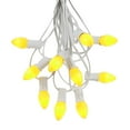 thumbnail image 1 of Novelty Lights 100 Foot C7 Ceramic Christmas Light Set, Hanging String Light, White Wire Yellow, 1 of 5