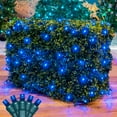 thumbnail image 1 of Novelty Lights 100 Light Blue LED Christmas Net Lights Christmas Decorations Green Wire 4' X 6', 1 of 4