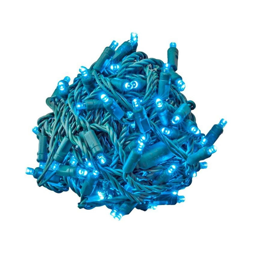 Novelty Lights 100 Light Teal LED Christmas Mini String Light Set, UL