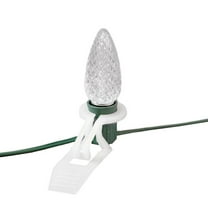 Novelty Lights 100 Pack of Christmas Light Wedge C9 Tuff Clips for Roofline Mounting