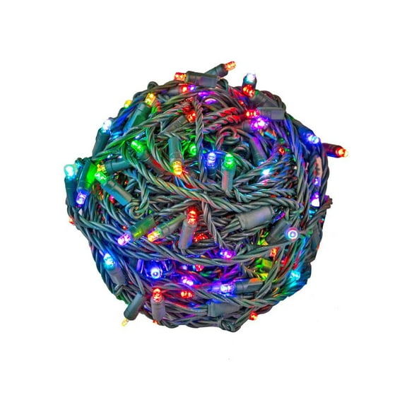 Novelty Lights 100 RGB + Warm White LED Color Changing Mini Light Green Wire 34 Feet (Remote Sold Separately)