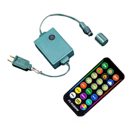 Novelty Lights 100 RGB + Warm White LED Color Changing Mini Light Green Wire 34 Feet