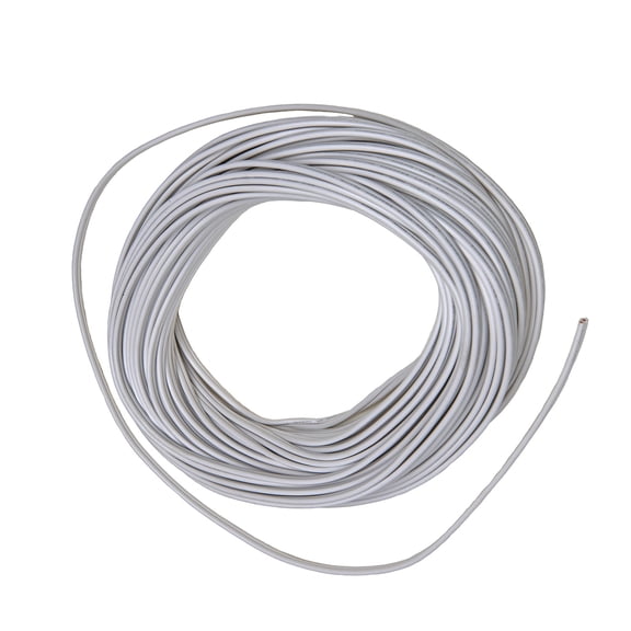 Novelty Lights 100' White SPT-1 Zip Extension Cord Wire Spool, Make Custom Extension Cord, 18 AWG Wire