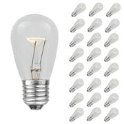 Novelty Lights Clear S14 Edison Hanging Outdoor String Light Replacement Bulbs E26 medium Base 11 Watt