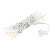 Novelty Lights 20 Light Clear Christmas Craft Mini Light Set, White Wire, 8 Long