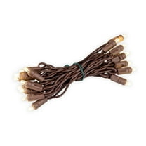 Novelty Lights 20 Light Warm White LED Christmas Craft Mini Light Set (Brown Wire, 8.5 feet)